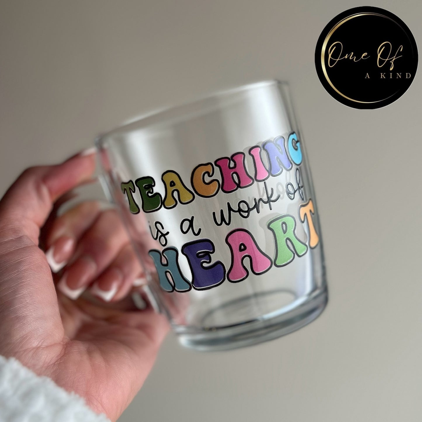 Teacher mug - teaching is a work of heart