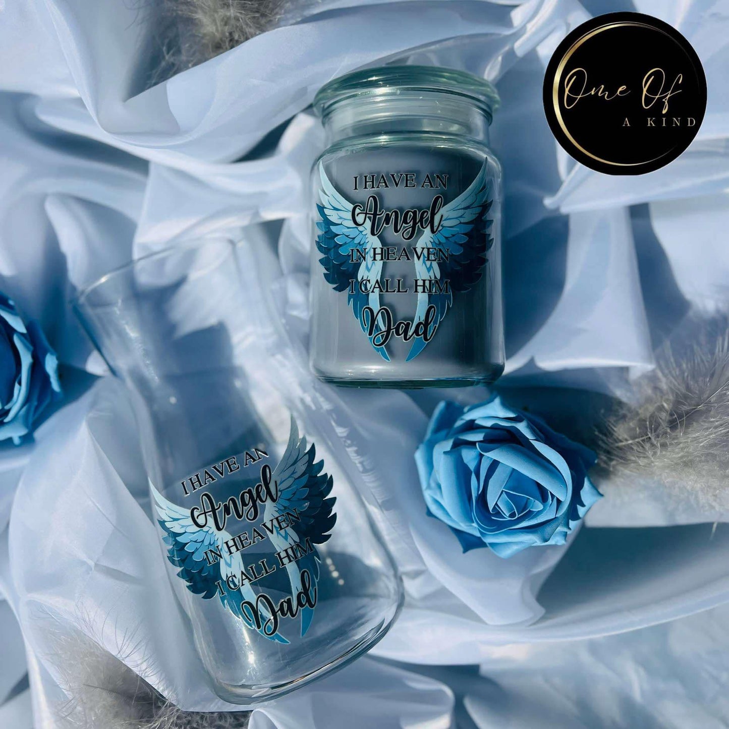 Angel in heaven candle & vase set - perfect for fathers day
